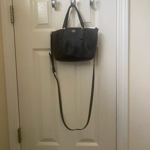 Black Leather Coach Kelsey Satchel Gently Used